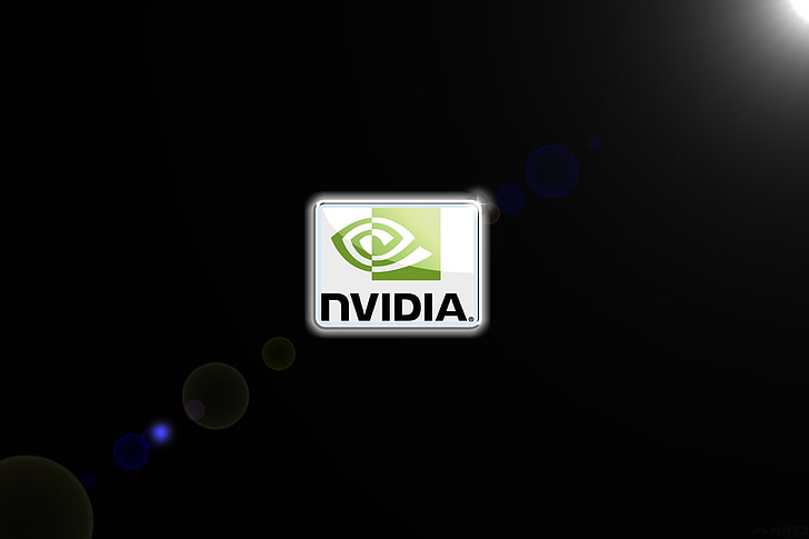 شعار nvidia chome لامع 326662، خلفية HD