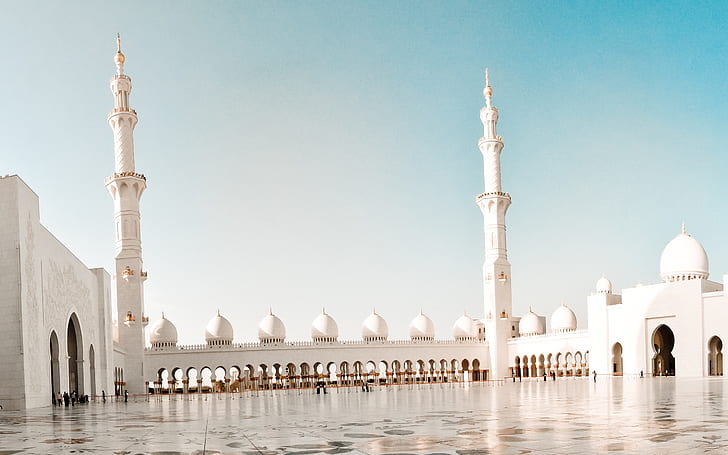 مسجد الحج ، ديني ، أبيض ، مسلم ، مسجد ، حج، خلفية HD
