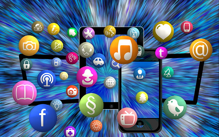 social networking, media backgrounds, logos, download 3840x2400 social networking, HD wallpaper