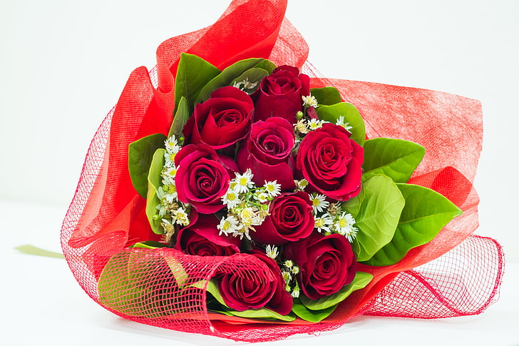 Strauß roter Rose, Blumen, Romantik, Rosen, Strauß, Rose, Blume, ich liebe dich, für dich, schön, hübsch, romantisch, Schönheit, cool, lieblich, schön, rote Rosen, HD-Hintergrundbild