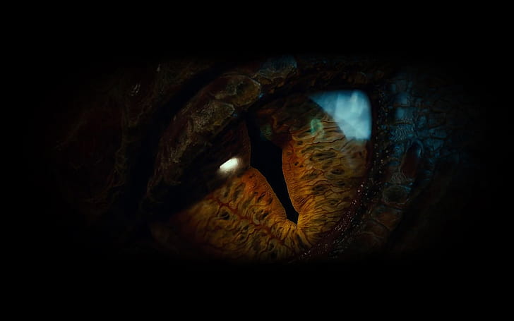 eye, dragon, hobbit, the, battle, five, armies, art, dark, HD wallpaper
