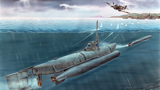 serangan, Jerman, torpedo, spitfire, mulai, cebol kapal selam, Beaver, Bieber, Wallpaper HD HD wallpaper