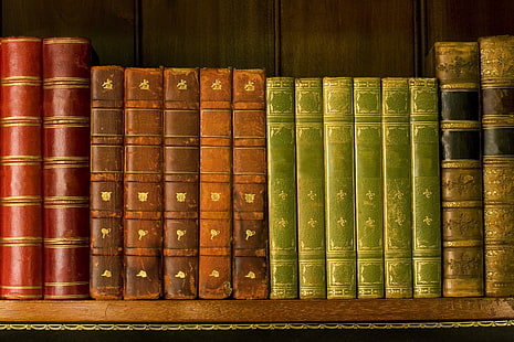 assorted book lot, books, literature, shelves, old, in-line, HD wallpaper HD wallpaper
