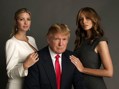 Знаменитост, Доналд Тръмп, Иванка Тръмп, Мелания Тръмп, президент, HD тапет HD wallpaper