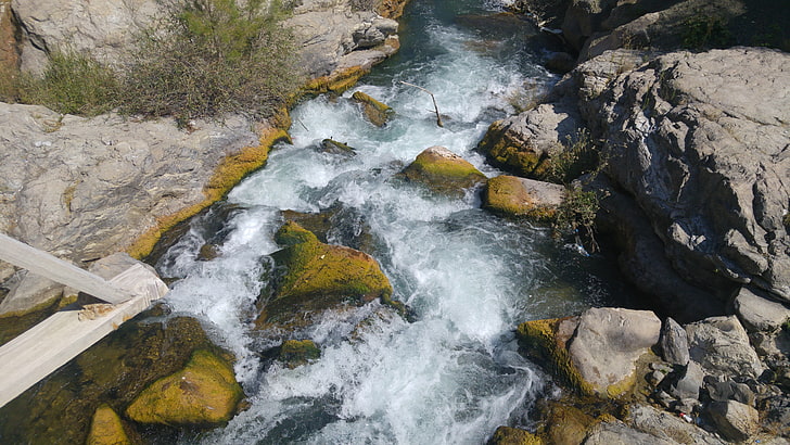 fluxo de água, cachoeira, cachoeira Tortum, paisagem, natureza, água, rocha, HD papel de parede