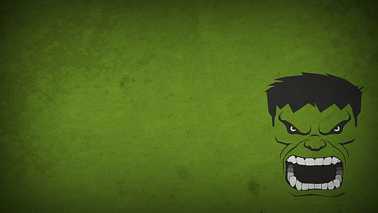 Hulk, Blo0p, superhero, minimalis, Marvel Comics, Marvel Heroes, Wallpaper HD HD wallpaper