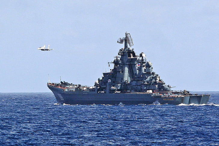 4000x2665, admiral chabanenko, navy, peter, red, russia, russian, ship, star, velikiy, war, warship, HD wallpaper