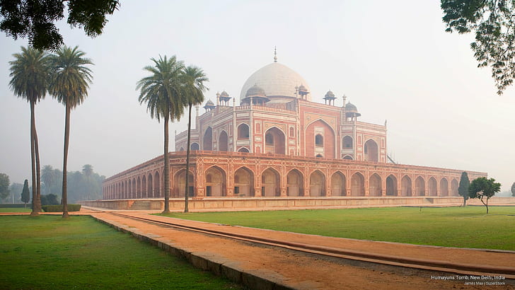 Makam Humayuns, New Delhi, India, Arsitektur, Wallpaper HD