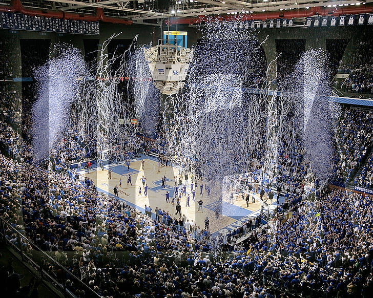 grands fans de basket-ball bleu Kentucky sports wildcats HD, stade de basket-ball, sports, basket-ball, kentucky, chats sauvages, grand bleu, Fond d'écran HD