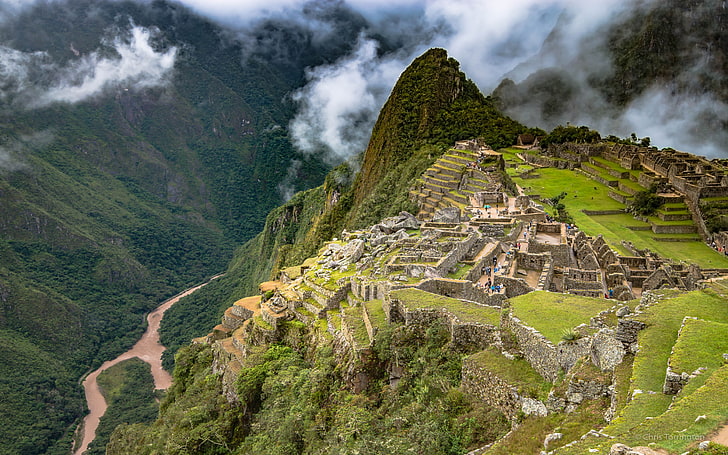 Историческое место Мачу-Пикчу в Перу, над рекой Урубамба, построенное в 15 веке. Обои для рабочего стола, мобильные телефоны и ноутбуки 3840 × 2400, HD обои