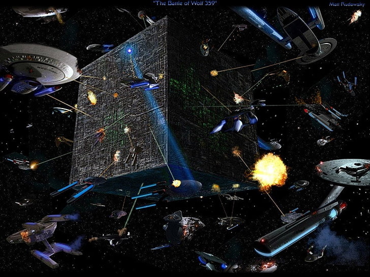 Star Trek, Star Trek: Seri Asli, Borg (Star Trek), Stargate, Wallpaper HD