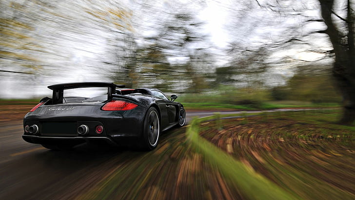 Porsche Carrera GT Motion Blur HD, voitures, flou, mouvement, porsche, gt, carrera, Fond d'écran HD