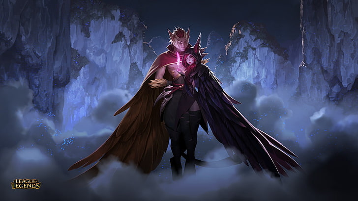 League of Legends Hintergrund, Summoner's Rift, Xayah und Rakan (League of Legends), HD-Hintergrundbild