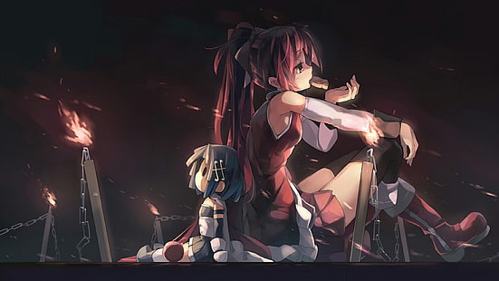 Mahou Shoujo Madoka Magica, Anime-Mädchen, Sakura Kyoko, HD-Hintergrundbild HD wallpaper