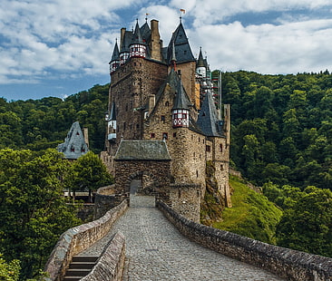 Castelos, Castelo Eltz, Castelo, Alemanha, HD papel de parede HD wallpaper