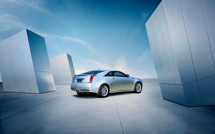 Cadillac, The sky, Auto, Grey, CTS, Coupe, HD wallpaper