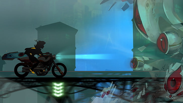 Transistor, Rot (Transistor), Videospiele, Motorrad, HD-Hintergrundbild