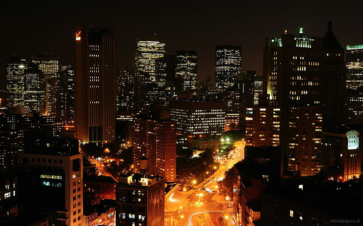Pusat kota Manhattan, manhattan, pusat kota, perjalanan dan dunia, Wallpaper HD