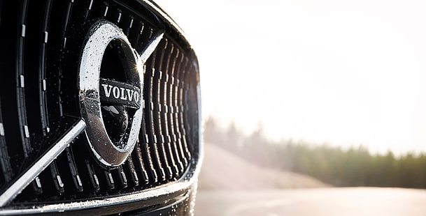 Volvo, Emblema, Coche, Logotipo, Plata, Cross Country, 2017, V90, Fondo de pantalla HD HD wallpaper