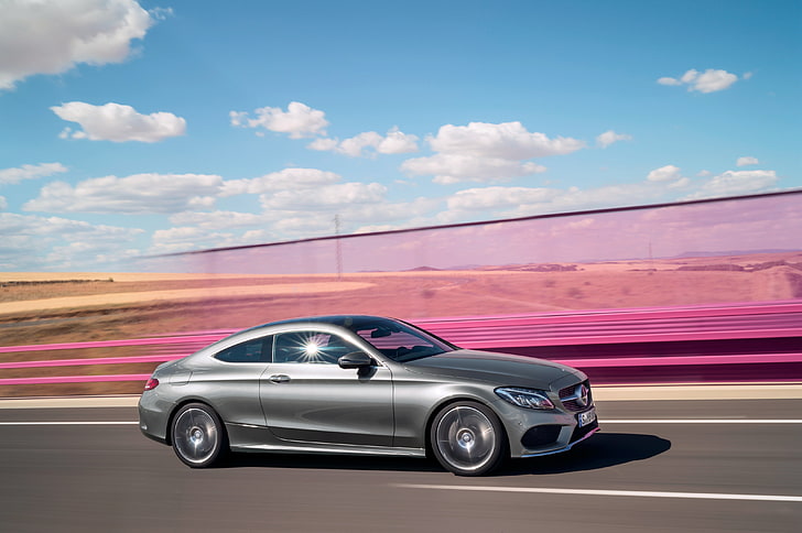 Mercedes-Benz, Mercedes, AMG, Coupe, C-Class, 2015, C205, Wallpaper HD