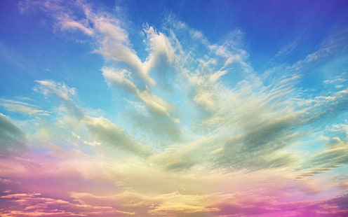 Sky Colors HD, абстрактно, небе, 3d, цветове, HD тапет HD wallpaper