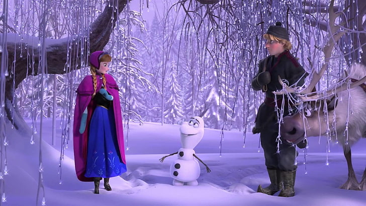 Movie, Frozen, Anna (Frozen), Frozen (Movie), Kristoff (Frozen), Olaf (Frozen), HD wallpaper