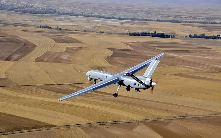 航空機軍用機UAVトルコ航空宇宙産業風景フィールドプロペラ、 HDデスクトップの壁紙