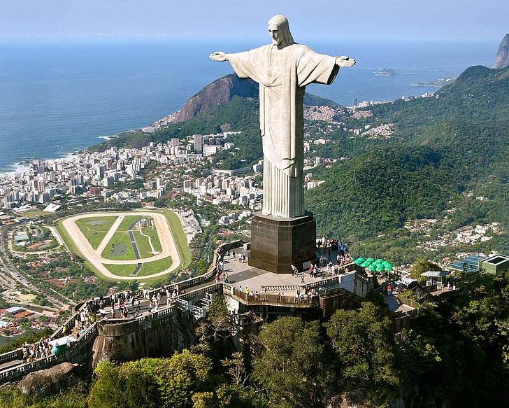 brazil, cities, janeiro, monuments, rio, HD wallpaper