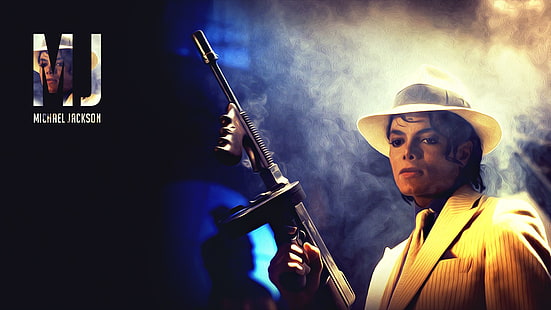 Michael Jackson, Michael Jackson, musique pop, tommy gun, Fond d'écran HD HD wallpaper