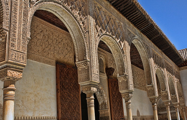 Slott, Alhambra, Granada, Spanien, HD tapet