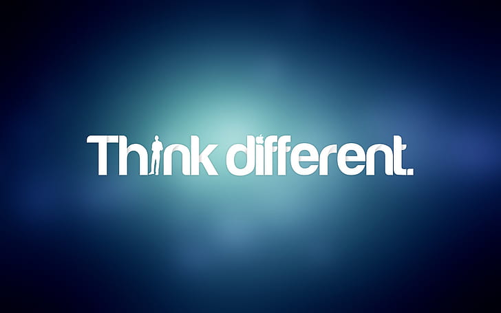 Minimalism, The inscription, the phrase, Words, Texture, phrase, Think otherwise, Think different, HD wallpaper