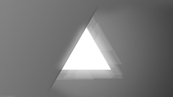 Świecący trójkąt, ilustracja trójkąta, abstrakcja, 1920 x 1080, trójkąt, Tapety HD