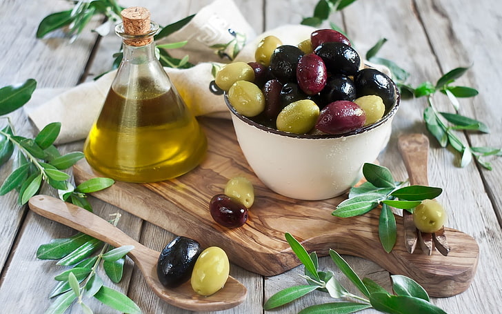 cibo, olive, Sfondo HD