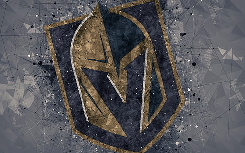 Хокей, Vegas Golden Knights, емблема, лого, НХЛ, HD тапет HD wallpaper
