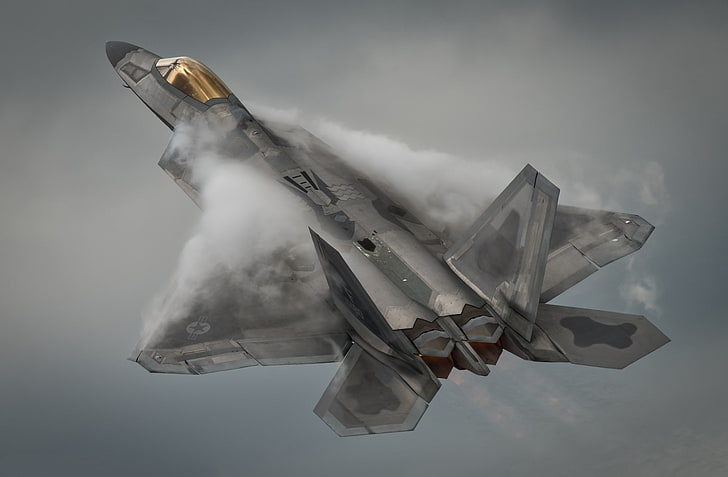 Lockheed Martin, F-22 Raptor, militar, Lockheed Martin F-22 Raptor, caça a jato, HD papel de parede