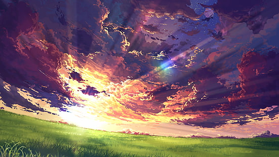 Anime, Landscape, Wallpaper HD HD wallpaper