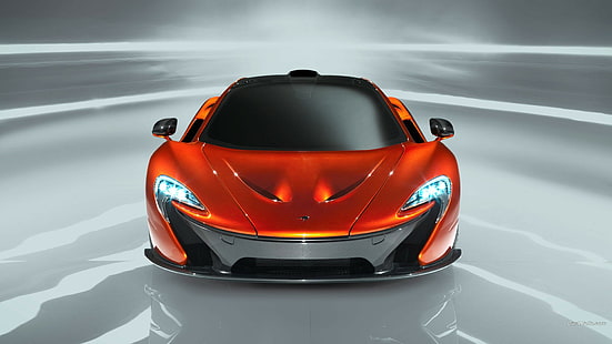 McLaren P1, McLaren, mobil, kendaraan, mobil merah, Super Car, Wallpaper HD HD wallpaper