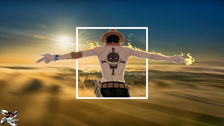 Ace on One Piece Abbildung, One Piece, Anime, Portgas D. Ace, HD-Hintergrundbild