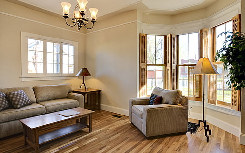 salas de estar, fotografia, sofá, travesseiro, janela, HD papel de parede HD wallpaper