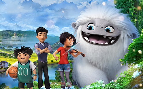 chmury, dzieci, Yeti, Cartoon, Everest, Abominable, Tapety HD HD wallpaper