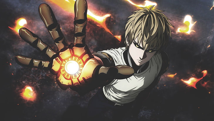 One Punch Man Genos цифровые обои, Genos, One-Punch Man, HD обои