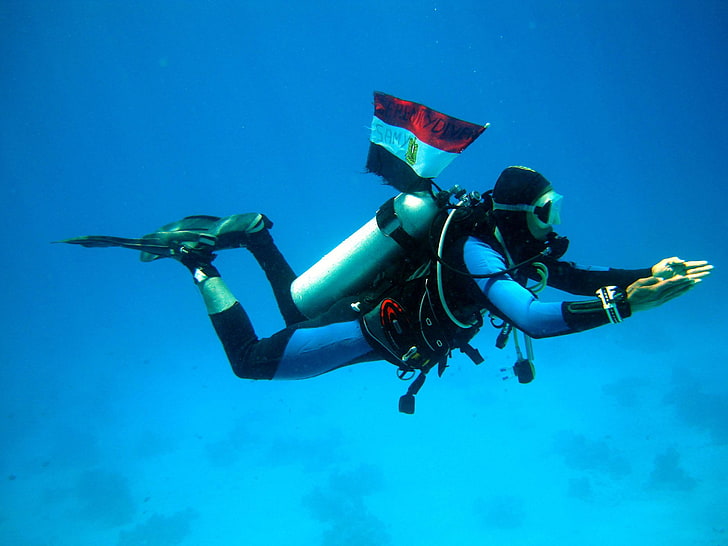 diving, egypt, equipment, scuba diving, underwater, HD wallpaper