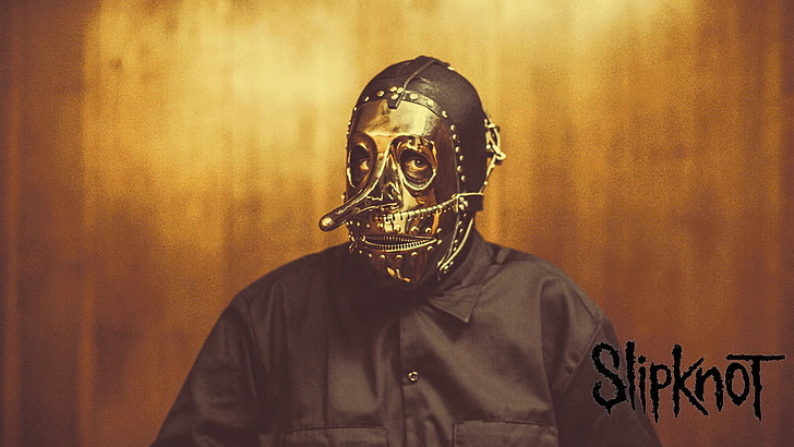 Slipknot wallpaper, Slipknot, Chris Fehn, mask, HD wallpaper