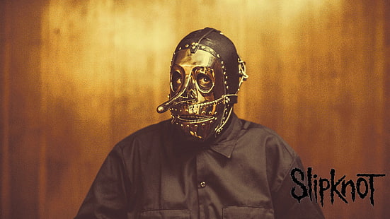Carta da parati Slipknot, Slipknot, Chris Fehn, maschera, Sfondo HD HD wallpaper