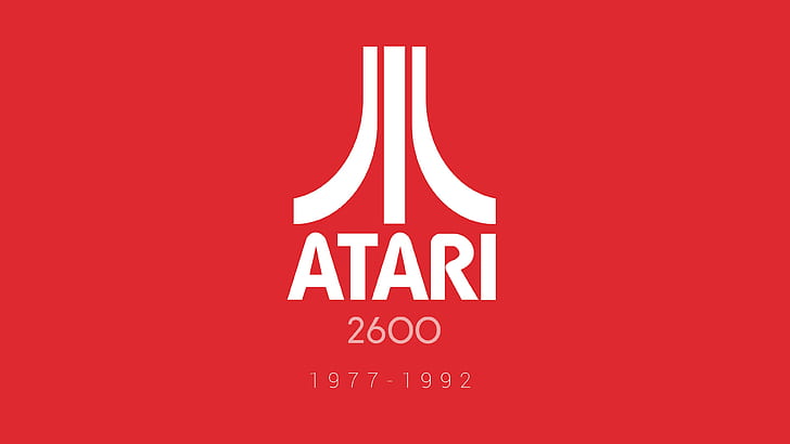 atari video games logo red 2600, HD wallpaper