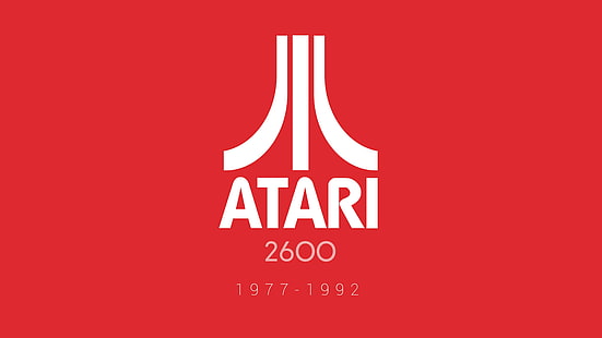 atari video games logo red 2600, HD wallpaper HD wallpaper