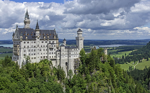 Schloss, Schloss Neuschwanstein, Gebäude, Deutschland, HD-Hintergrundbild HD wallpaper
