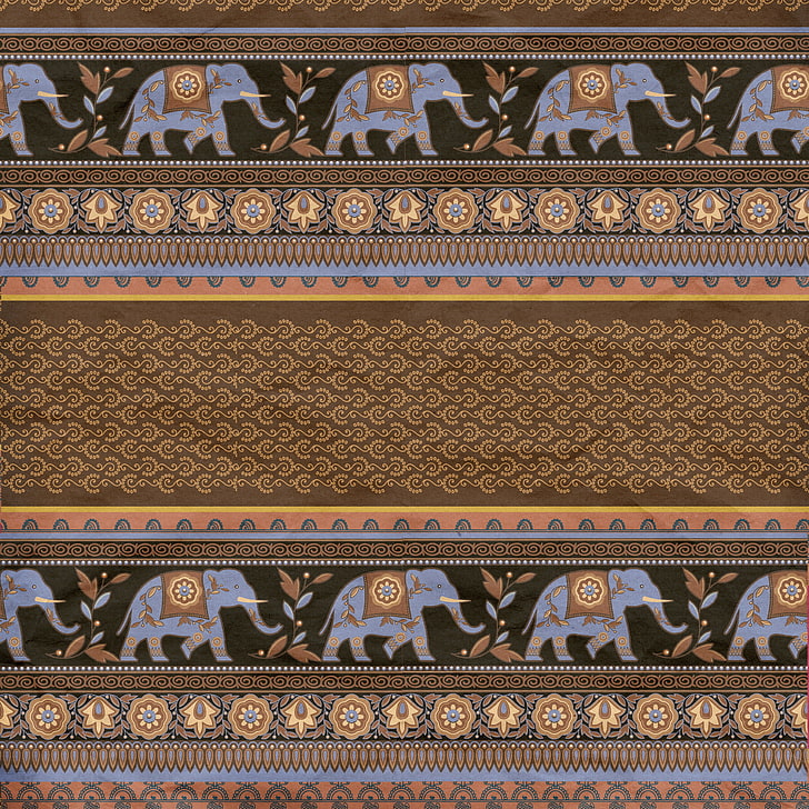 Brown and blue elephant print textile, paper, pattern, texture, wallpaper,  HD wallpaper | Wallpaperbetter