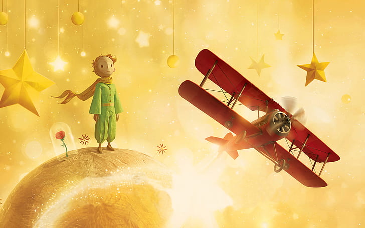 The Little Prince 2015 Movie, red plane, movie, little, prince, 2015, HD wallpaper