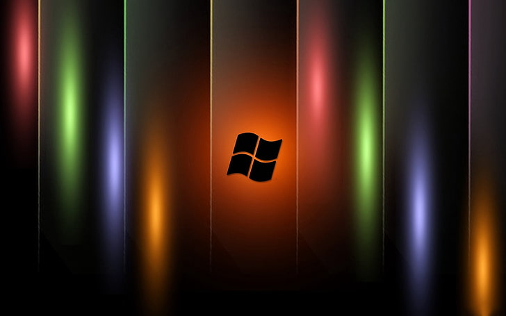 Logo Windows, okna, system, linie, abstrakcja, Tapety HD